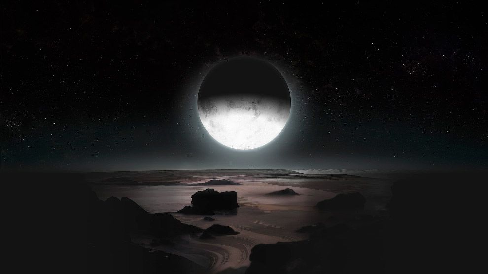 Так, по мнению художников, выглядит ночь на Плутоне