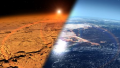 Марс сегодня (слева), так Марс мог выглядеть раньше (справа) © NASA / Goddard Space Flight Center