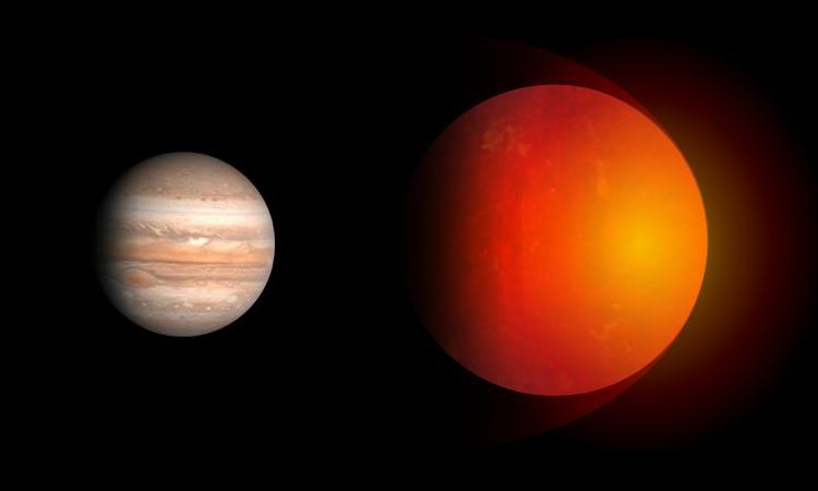 Сравнительные размеры TrES-4b и Юпитера