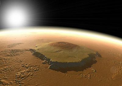 вулкан Олимп. Марс.