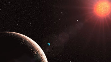 Планетная система у звезды Gliese 581 глазами художника