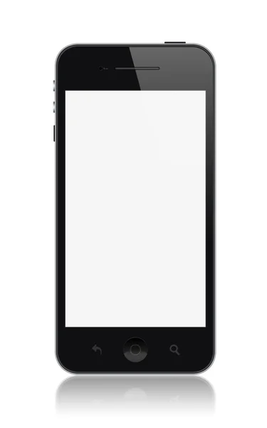 Современный смартфон с пустой экран изоляции — стоковое фото