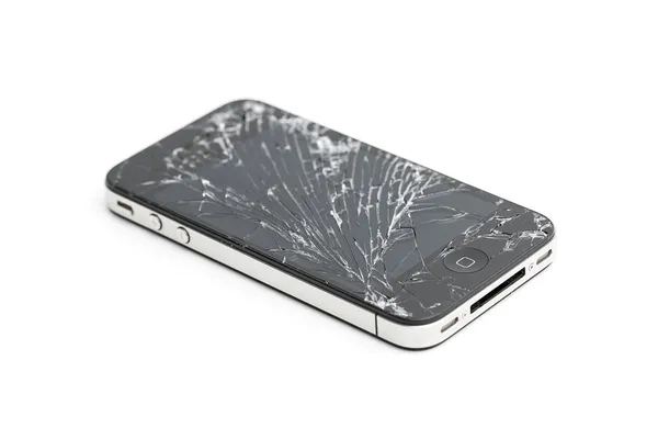 IPhone 4 4s стекло перерыв сломанной повреждения дисплея экрана ремонт мобильного телефона страхования — стоковое фото