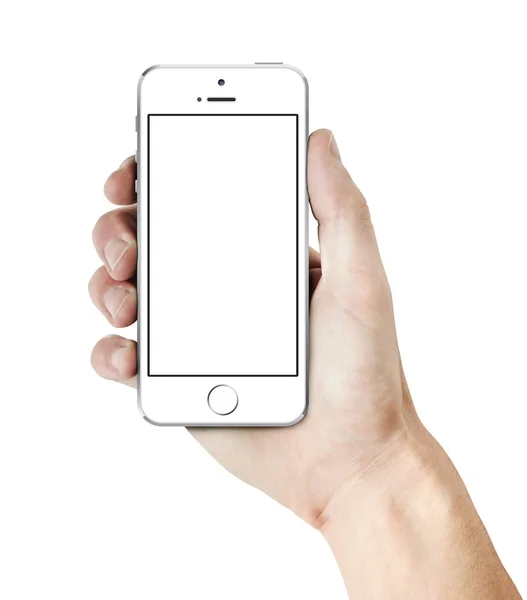 Белая иллюстрация рабочего телефона изолировала подобный iPhone — стоковое фото
