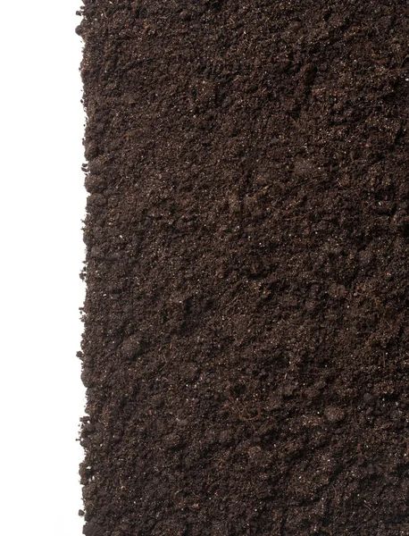 Почва или структура грязи изолированы на белом фоне — стоковое фото