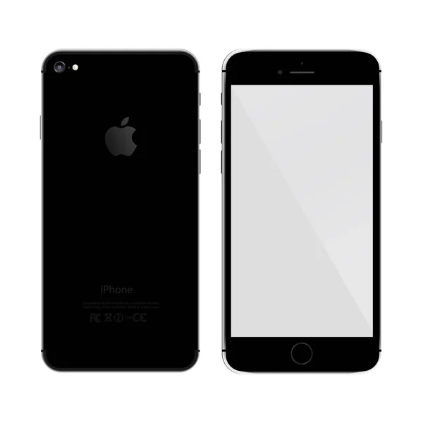 IPhone макет спереди, сбоку и обратно — стоковый вектор