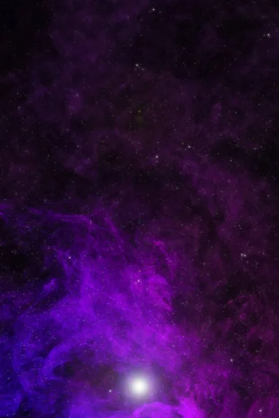 Фон Красивая Вселенной Фиолетовый Дым Звезд Светящийся Свет — стоковое фото