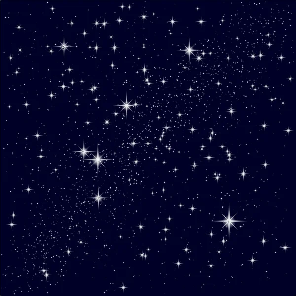 Векторная иллюстрация звездного неба — стоковый вектор