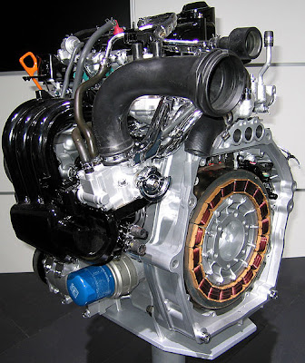 Схема гибридного двигателя