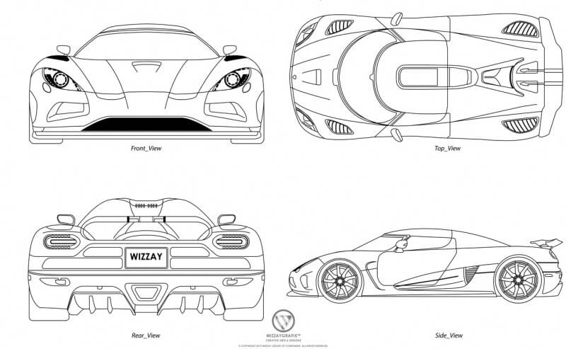 Koenigsegg Agera R чертеж