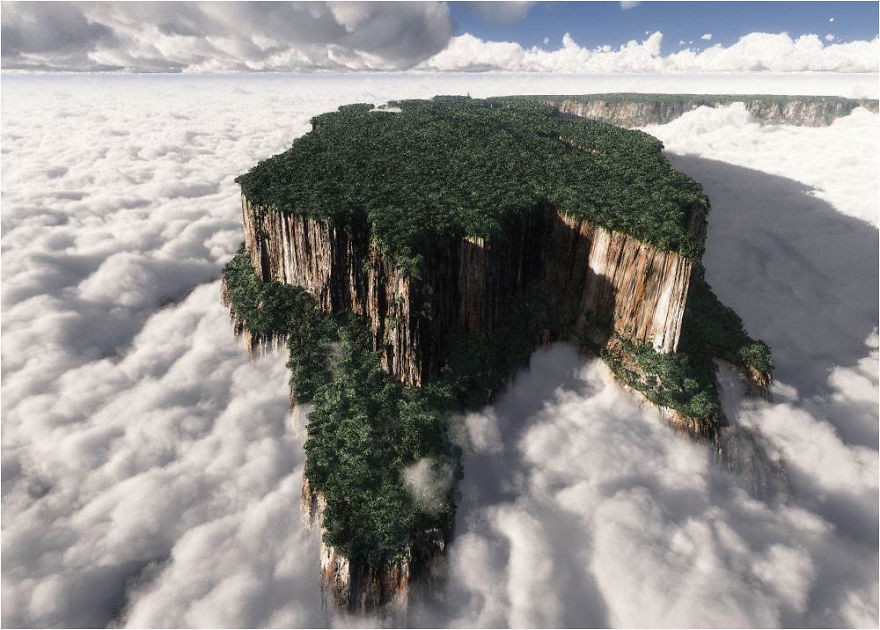 1. Гора Рорайма, Венесуэла земля, красота, планета, природа