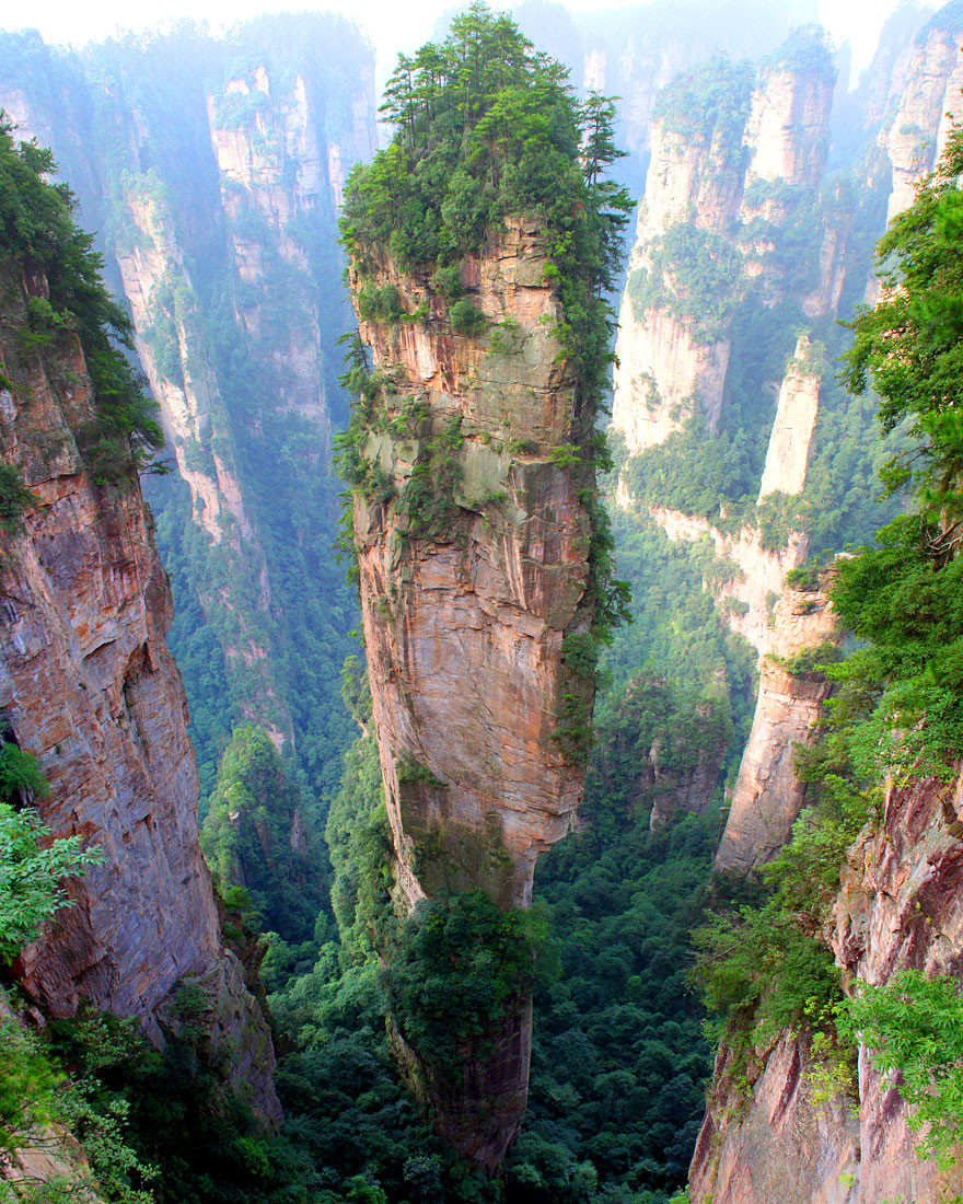 3. Горы Тяньцзи, Китай земля, красота, планета, природа