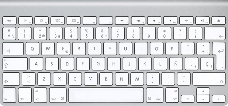Испанская клавиатура (MC184Y/B) алфавит, клавиатура, компьютер, раскладка, раскладка на клаве