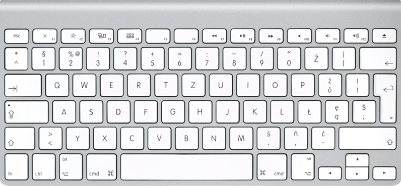 Польская клавиатура (MC184PL/B) алфавит, клавиатура, компьютер, раскладка, раскладка на клаве