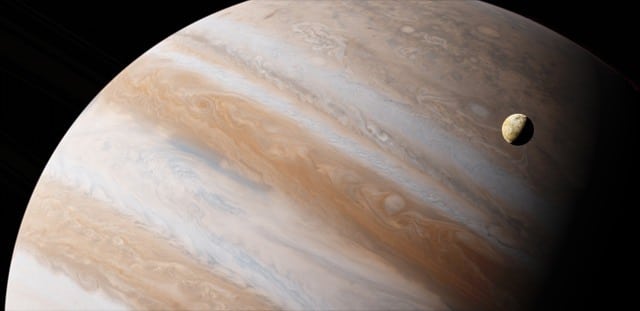 Планета Юпитер и спутник Ио