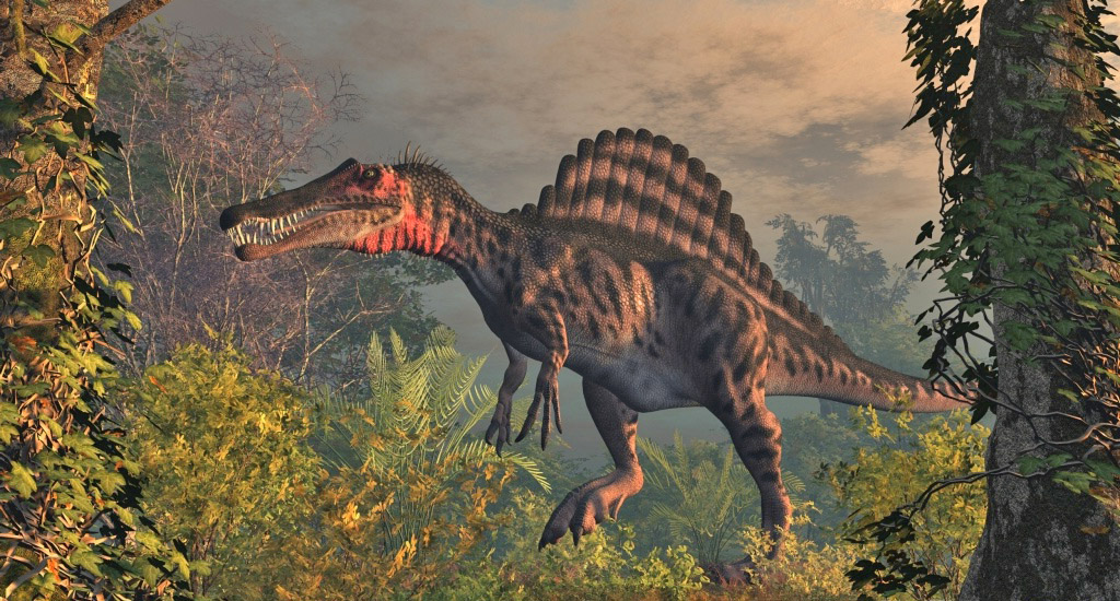 Динозавр с гребнем на спине