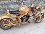 Деревянный мотоцикл сделанный в России