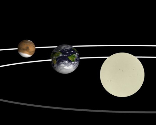 расстояние между землей и марсом