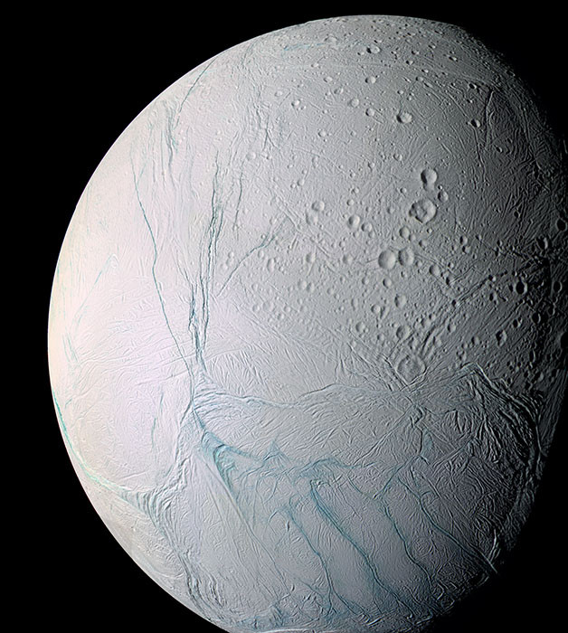 Ледяной спутник Сатурна Энцелад. кассини, космос, мир, сатурн