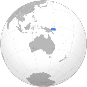 Новогвинейское (Бисмарка) море на карте