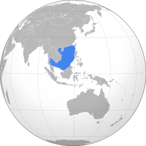 Южно-Китайское море на карте