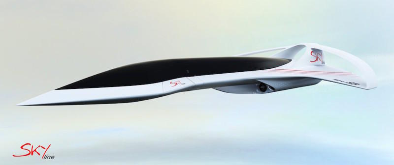 Business Jet Skyline. будущее, концепты, самолёты, технологии