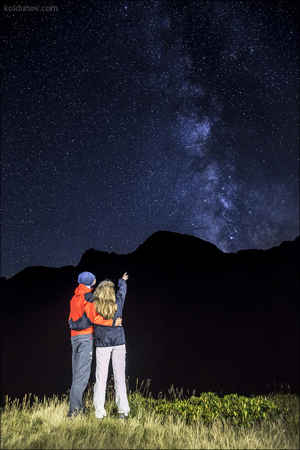 Ночной портрет на фоне Млечного Пути