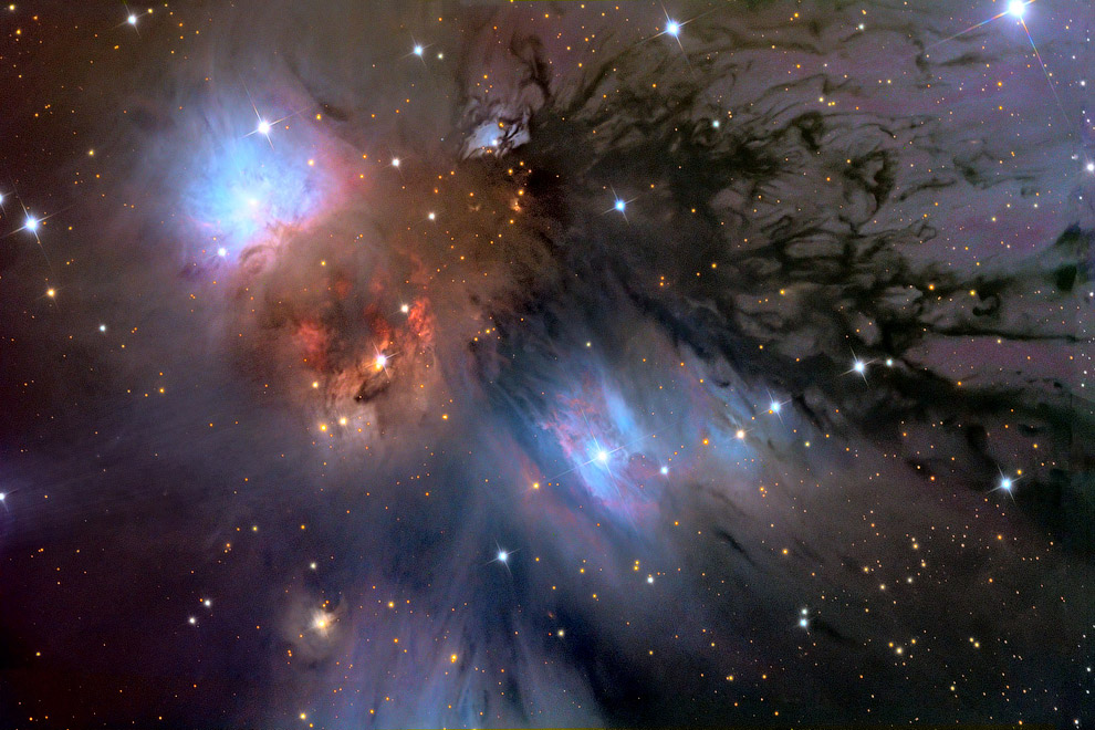 Отражающая туманность NGC 2170 и космическая пыль
