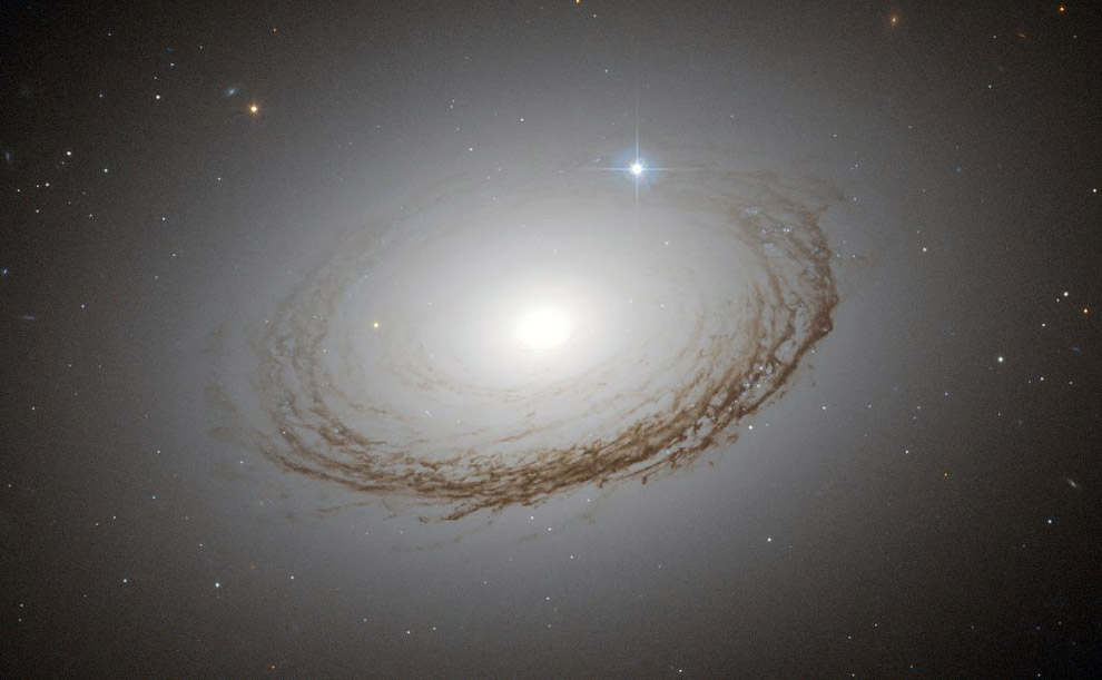 Пыль в линзообразной галактике NGC 7049 в созвездии Индеец