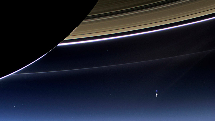 Сатурн, его кольца и наша Земля