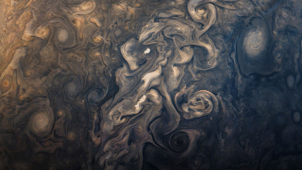 Фотография поверхности планеты Юпитер 9 сентября 2017
