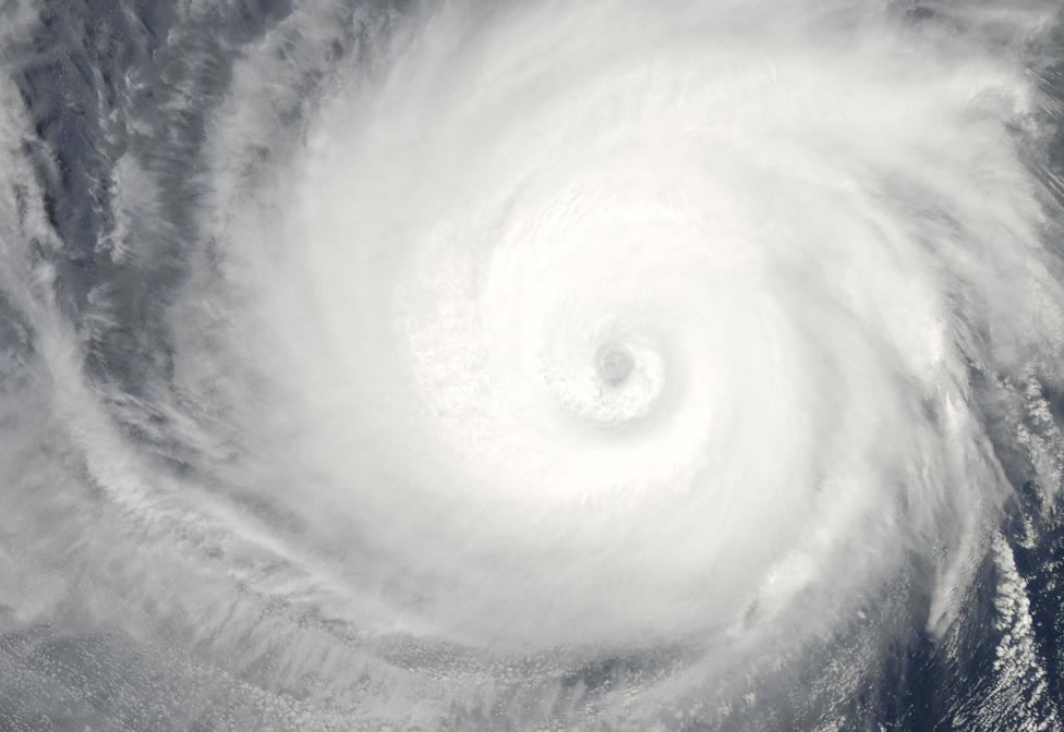 циклон Билли у берегов Западной Австралии, фото из космоса