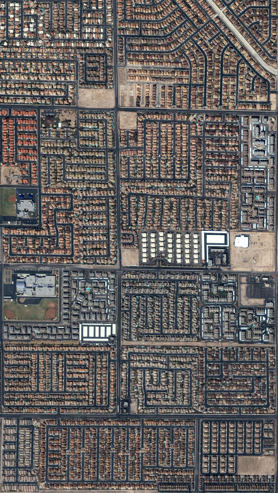 Дома и улицы шумного Лас-Вегаса, фото со спутника