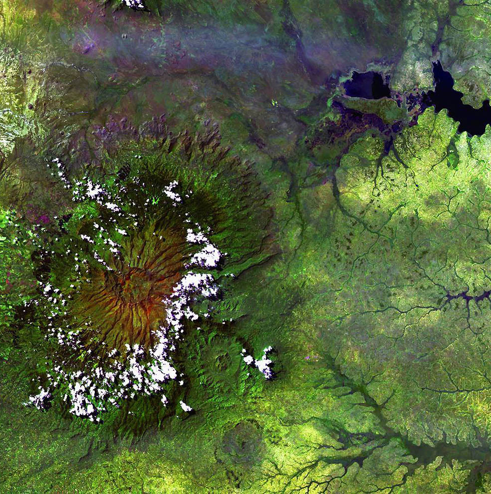 Северное побережье Исландии, фото со спутника