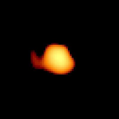 Перетекание вещества на звезду - белый карлик, которая из за низкой светимости не видна