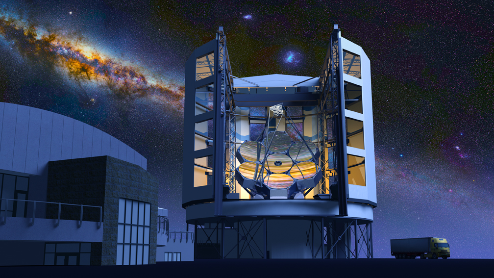 Телескоп на фоне Млечного пути