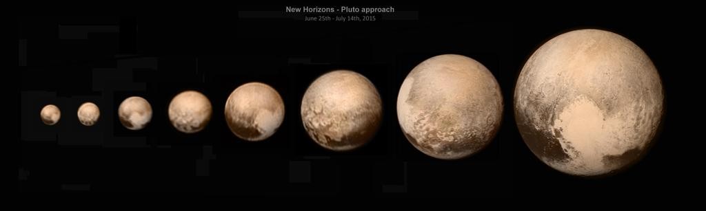 Коллажем цветных снимков Плутона