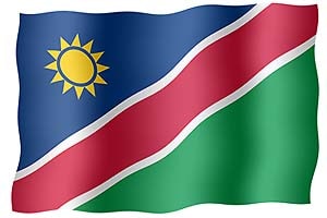 флаг африканской страны намибии