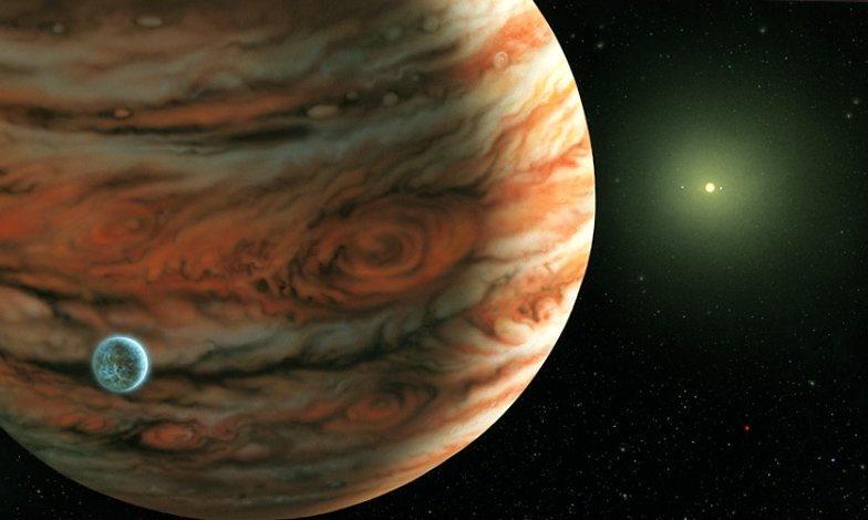 Размер Юпитера по сравнению с Землей