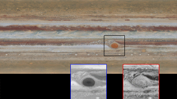Изображение Юпитера, полученное с помощью телескопа Хаббл