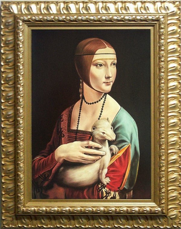 картина "Дама с горностаем" Леонардо да Винчи портрет Цецилии Галлерани