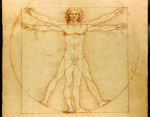 Homo vitruviano Leonardo Рисунок "Витрувианский человек"