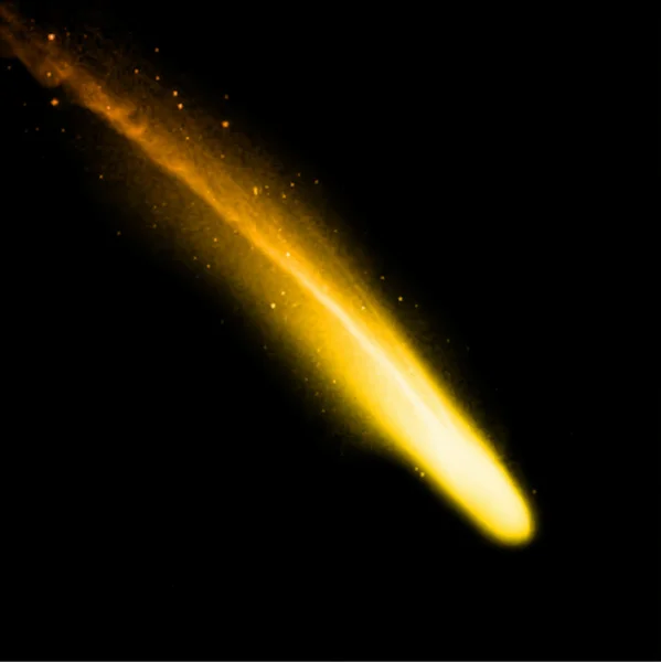 Комета на черном фоне. Вектор — стоковый вектор
