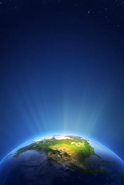 Земля лучистого света серии - Северная Америка — стоковое фото