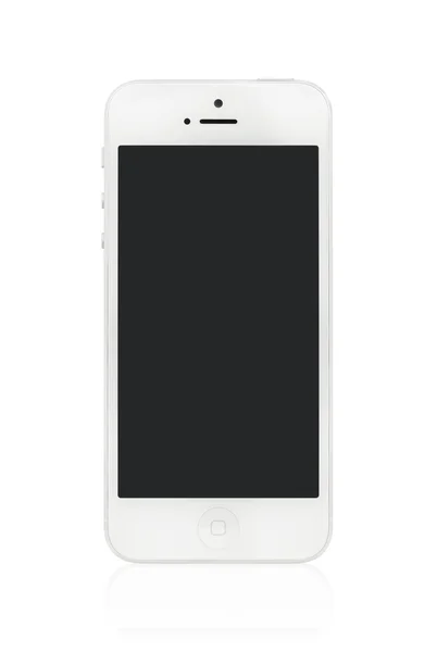 Белый apple iphone 5 с пустой экран — стоковое фото