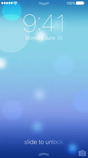 IOS 7 Блокировка экрана — стоковое фото