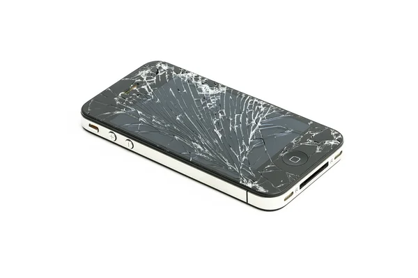 IPhone 4 4s стекло перерыв сломанной повреждения дисплея экрана ремонт мобильного телефона страхования — стоковое фото