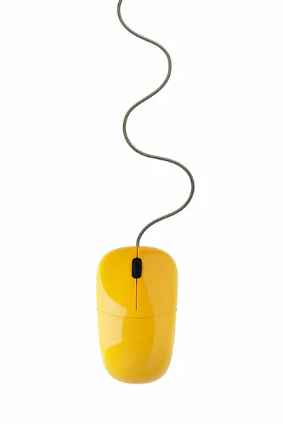 Желтый компьютерной мыши — стоковое фото