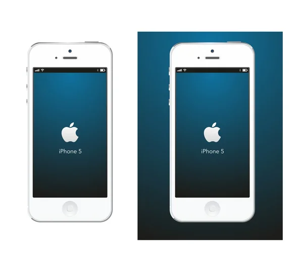 Apple iPhone 5 белый векторный — стоковый вектор