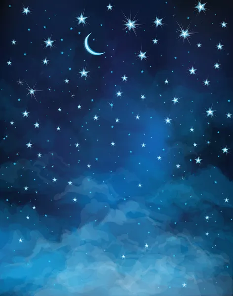 Вектор ночное звездное небо — стоковый вектор
